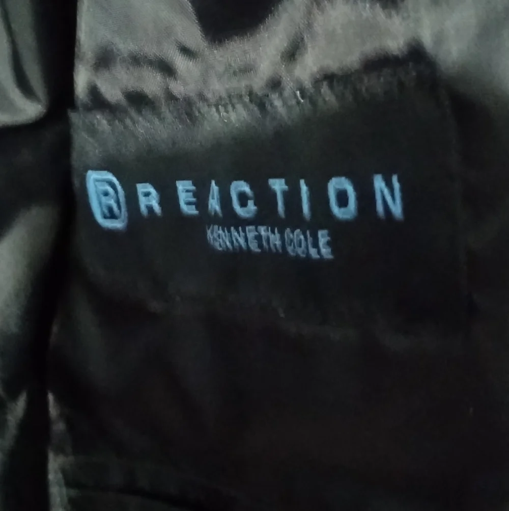 Reaction Kenneth Cole Black Leather Blazer
